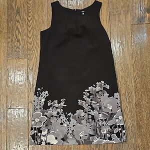 Jacob Black and Gray Floral Mini Dress